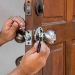 How do you fix a loose door lock? 